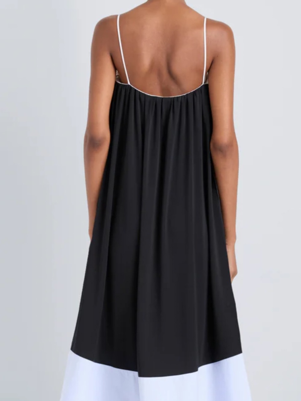 Proenza Schouler Black and Light Blue Colorblock Maxi Skirt - Picture 2 of 5